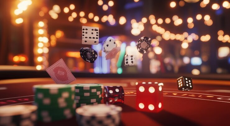 Live Baccarat table with dealer and multiple camera angles on betawi 77